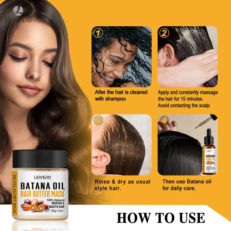 Fast Hair Growth Oil Africa Crazy Traction Alopecia batana Hair Mask Anti Hair Break Hair Strengthener Hair Loss Treatment Spray - NamafadStore