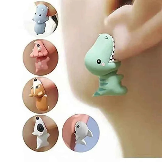 New Fashion Handmade Cartoon 3D Polymer Clay Animal Earrings Women Cute Cat Stud Earring Ear Stud Jewelry Girls Gift