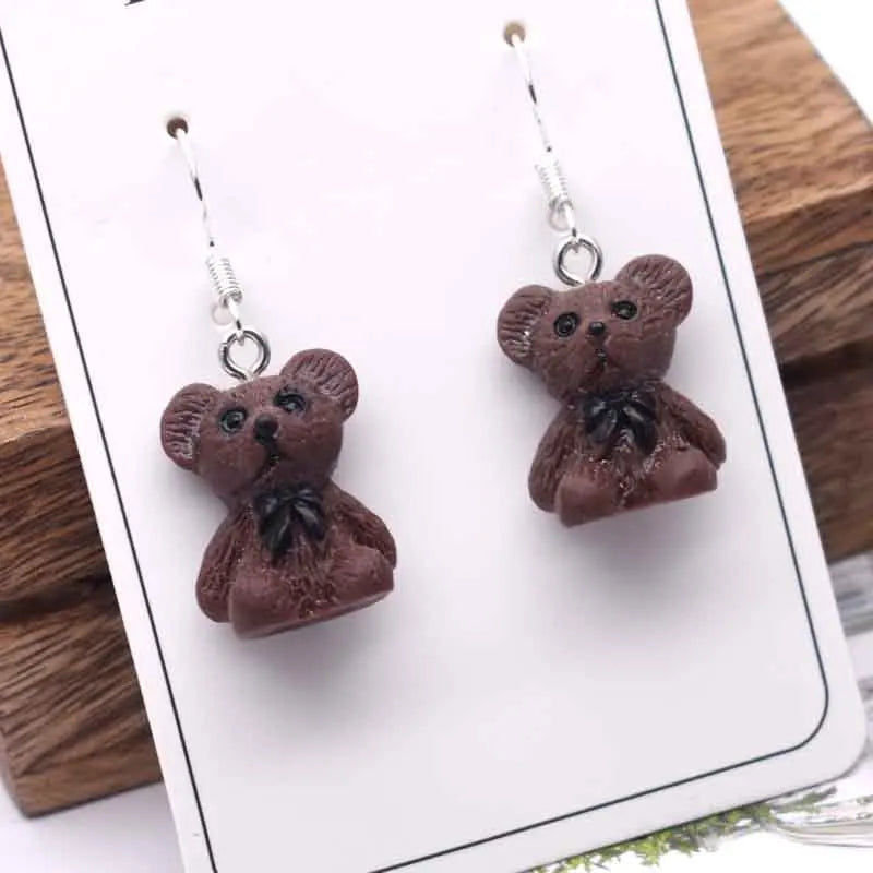 Earring For Women Resin Handmade Cartoons Animals Fruits Vegetables Kawaii Drop Earrings Funny Gifts