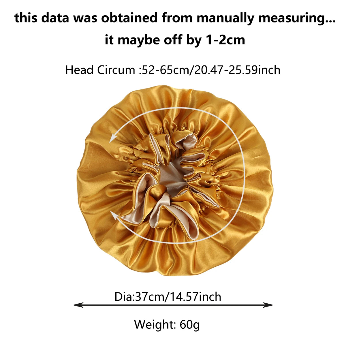 Double-Layered LaceCaps, Hair Bonnet, Can Be Worn on Both Sides, All Men and Women Can Wear It, 1Pc