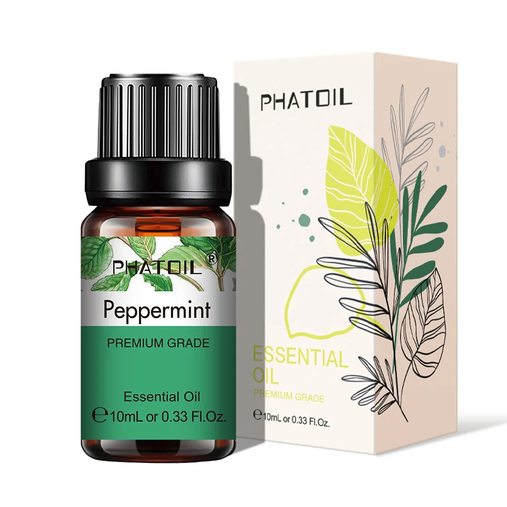 PHATOIL Natural Plant Essential Oil 10ml Eucalyptus Rose Lemon Bergamot Vanilla Peppermint 1PCS Aroma Essential Oil For Diffuser - NamafadStore