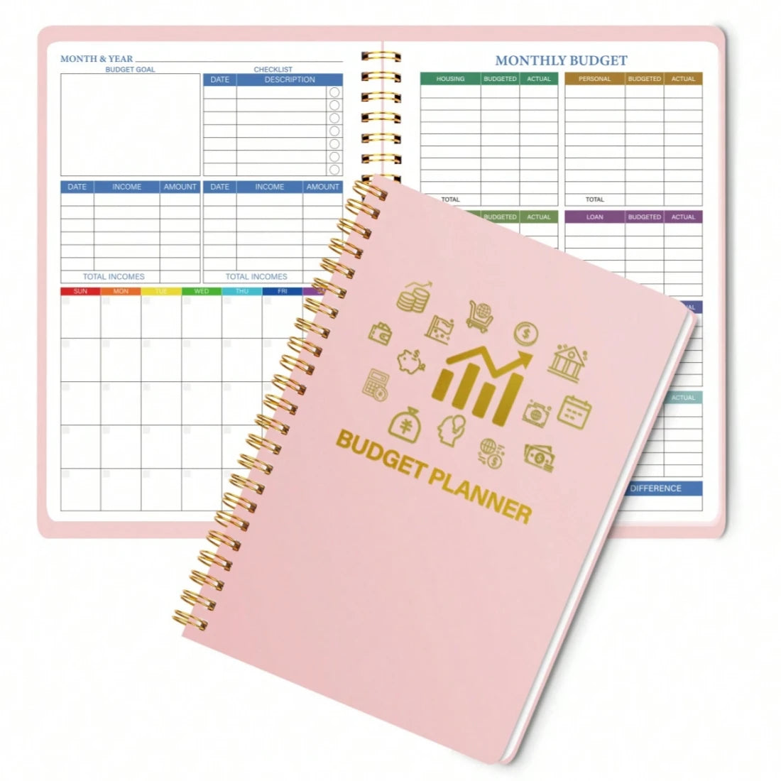 Monthly Budget Planner & Expense Tracker – Financial Organizer for 2025–2026