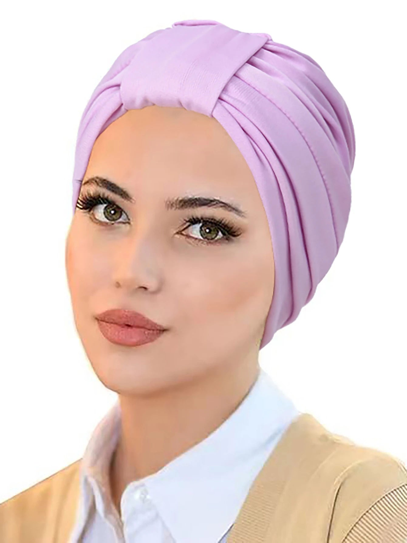 2024 New Women Muslim Hijab Caps Wrap Head Soft Elastic Ladies Turban Bonnet Fashion Solid Color Headdress Wearable - NamafadStore
