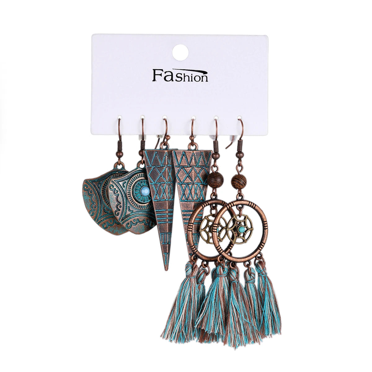 Boho Ethnic Dangle/Round Earrings For Women Vintage Fashion 2024 Earrings Sets Pendientes Earring Unusual Pendant Jewelry Female