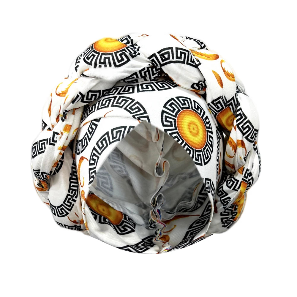 African Headtie Bonnet Hat Turban for Women Muslim Head Wrap Nigerian Scarf Braid Hijab Femme Chemo Caps Cover - NamafadStore