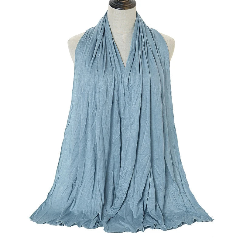 Premium Modal Cotton Jersey Hijab Scarf Muslim Long Shawl Women Plain Soft Turban Tie Head Wraps Africa Female Headband 170x60cm