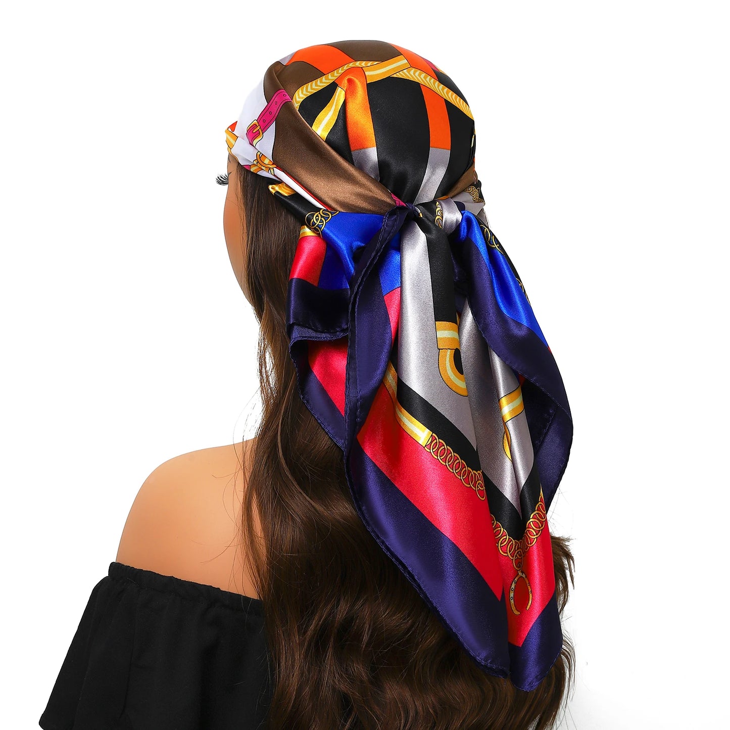 Popular Shawls Europe And America Fashion Bandannas New Print Sunscreen 90X90CM Kerchief Four Seasons Luxury Square Silk Scarves