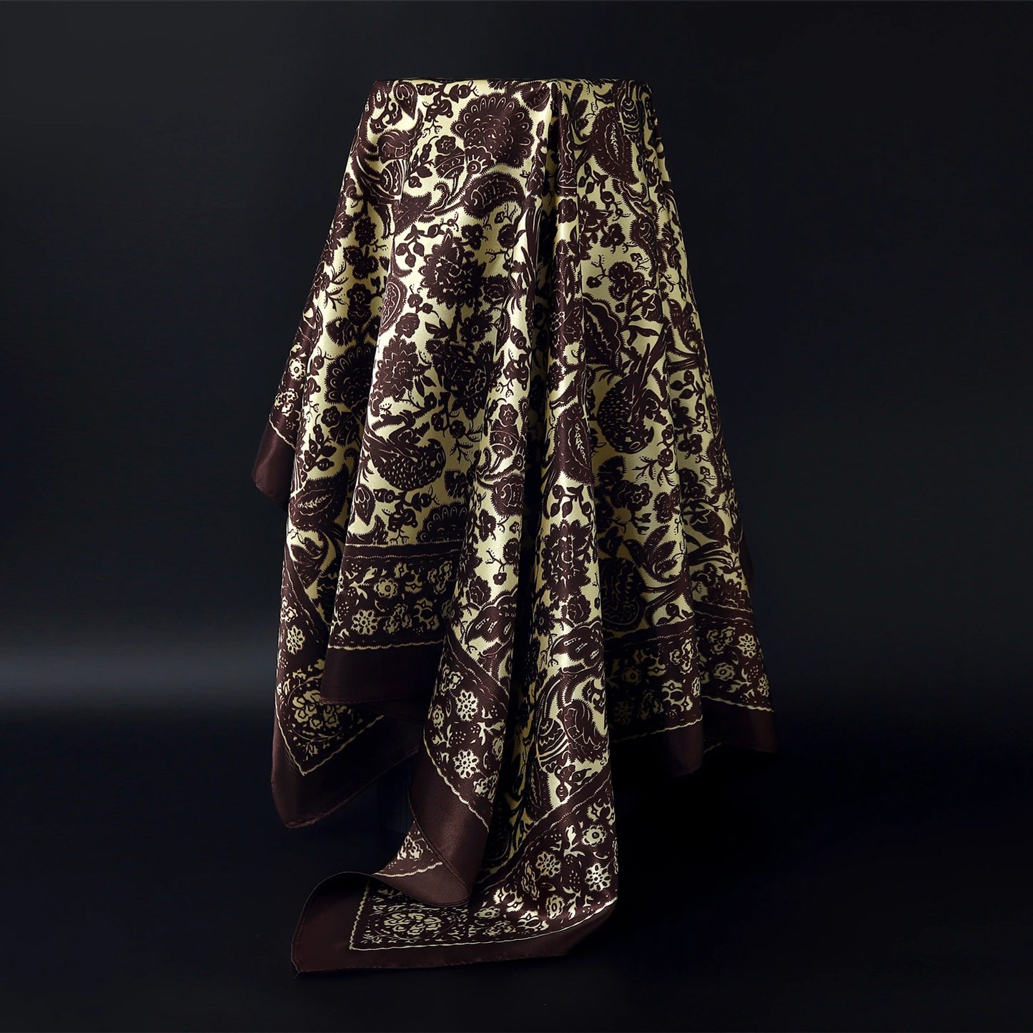 Luxury Brand Silk Scarf Fashion Foulard Satin Shawl Leopard 90*90cm Square Head Scarves Women Bandanna Pareo Headscarf - NamafadStore