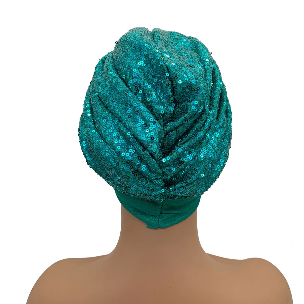 Luxury Rhinestones Turban Cap for Women Soft Comfortable Head Wraps Muslim Headscarf Bonnet  Turbante Mujer - NamafadStore
