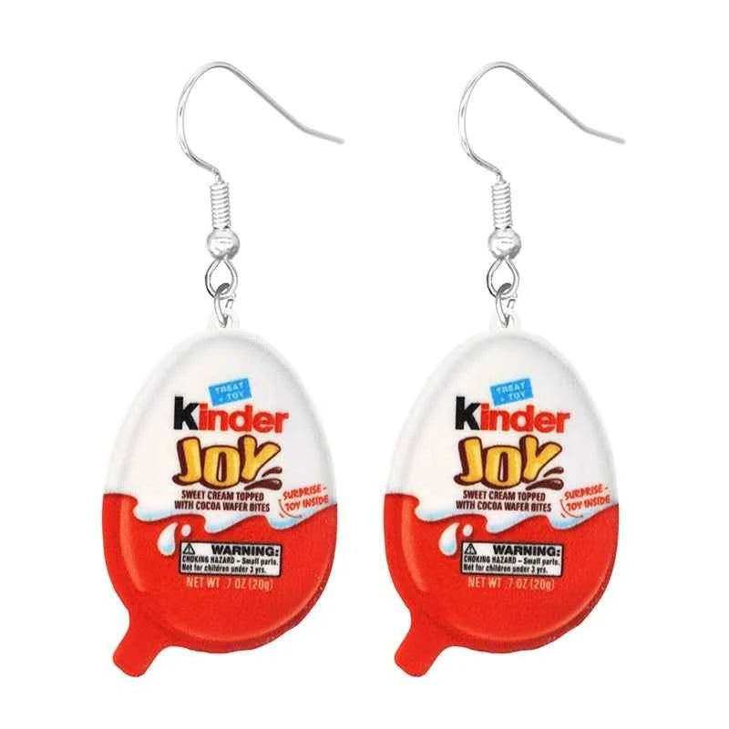 Earrings for Women 2D Acrylic Cute Snacks Potato Chips Girls Foods Funny