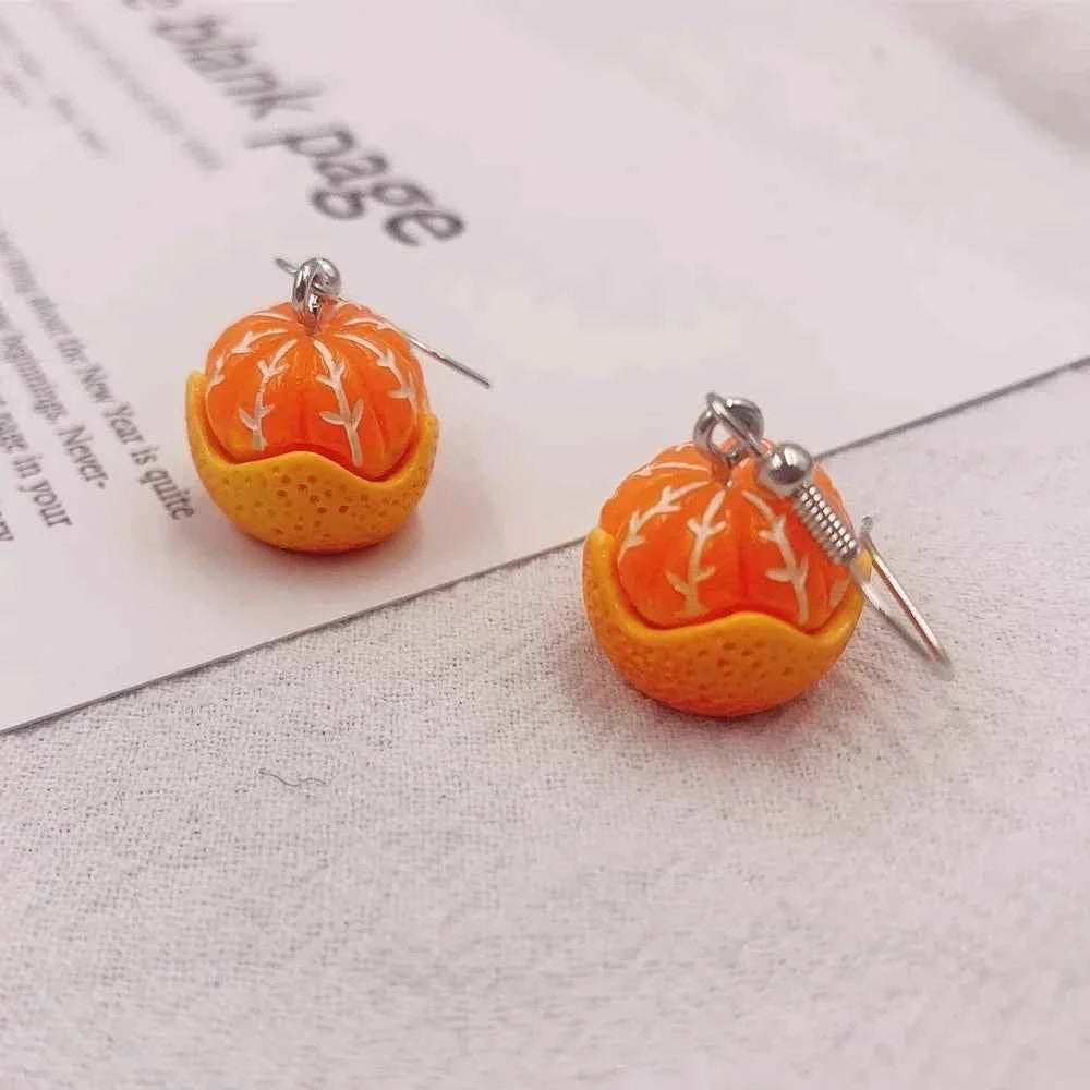 Beer Festival Wine Glass Orange Juice Earrings Fashion 2D Flat Design Earrings Women Girls Party Jewelry Gift Give To Friends