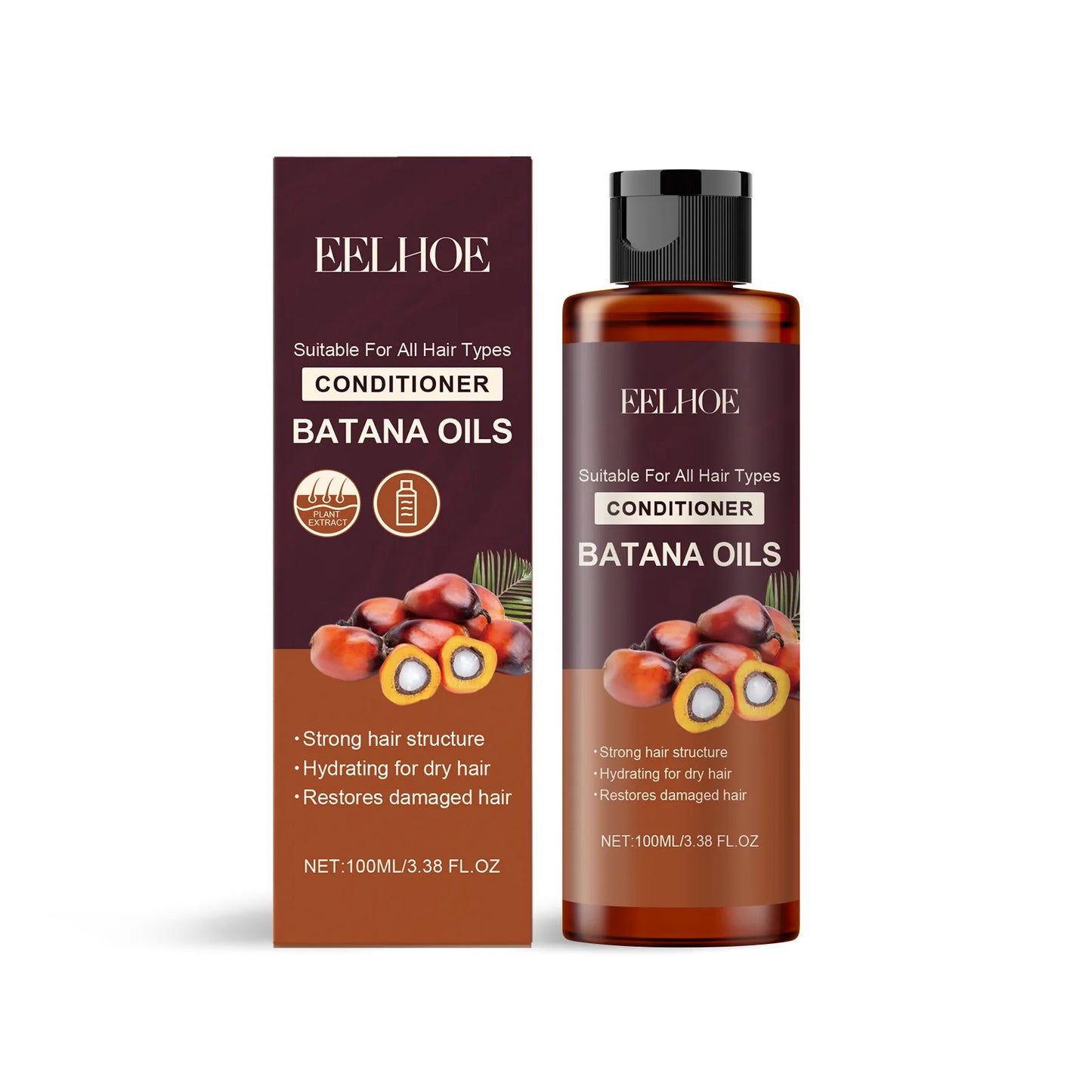 Batana Oil Shampoo Conditioner Set Oil Control Anti Dandruff Scalp Hair Treatment Split Ends Anti Frizz Hair Loss Hair Care Set - NamafadStore