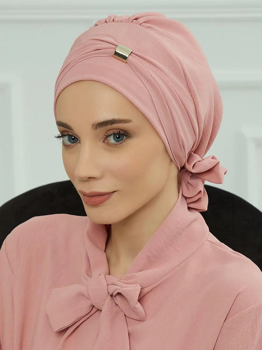 Muslim Solid Instant Turban Hat Hijab Women Caps Islamic Bandana Bonnet Fashion - NamafadStore