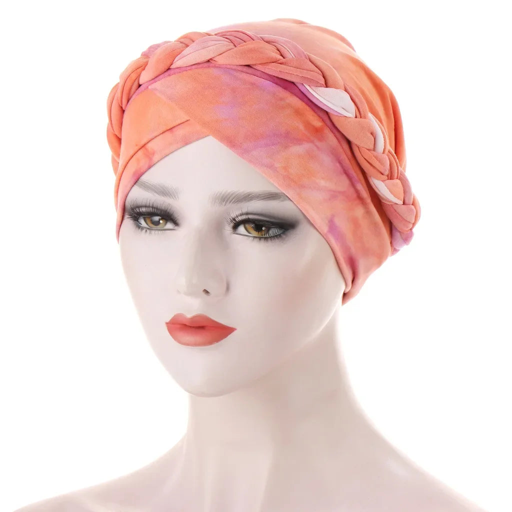 Women Muslim Braid Turban Hat for Cancer Chemo Hair Loss Cover Beanie Bonnets - Stylish and Comfortable