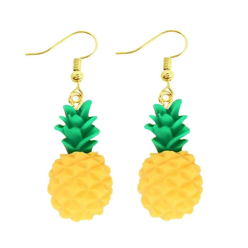 Women Earring Resin Drop Funny Custom Cute Girls Eardrop Kids Chocolate Strawberry Hamburger Hot Dog Mushroom Broccoli Coffee