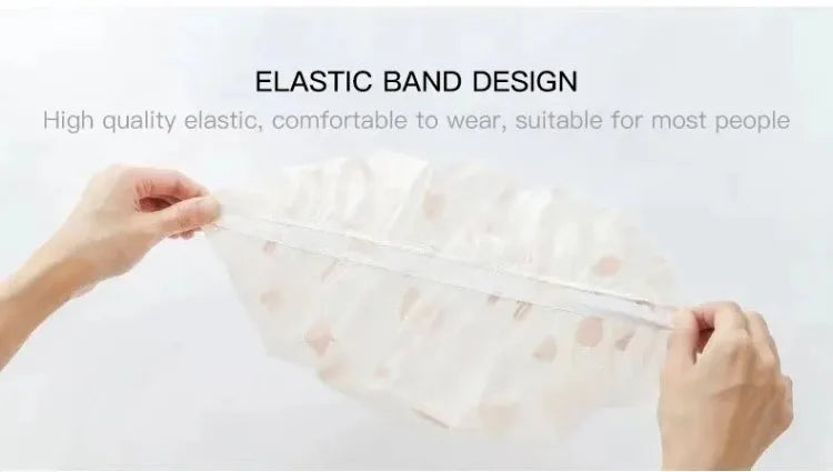 5pcs Waterproof Shower Cap WOMEN'S Household Bathing Anti-oil Smoke Hair Care Shower Cap Dry Hair Cap