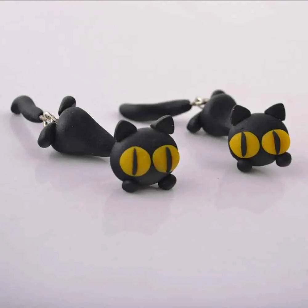 Lady Sweet Fashion Design Raccoon Cat Soft Clay Carrot Korean Earrings 3D Animal Earring Cartoon Stud Earrings Women Jewelry