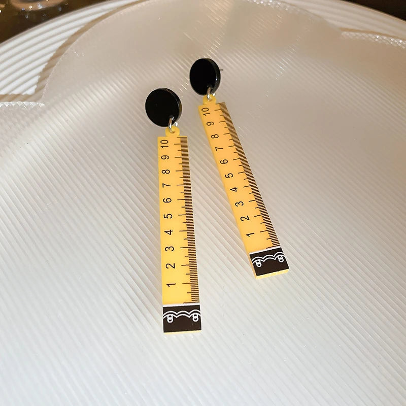 Geometry Yellow Drop Earring for Women 2023 New In Flower Earring Versatile Luxury Designer Jewelry Girls' Night