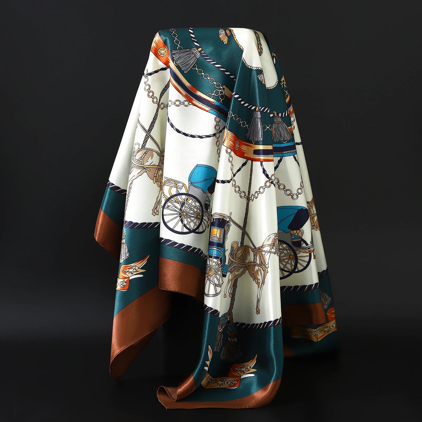 Popular Shawls Europe And America Fashion Bandannas New Print Sunscreen 90X90CM Kerchief Four Seasons Luxury Square Silk Scarves