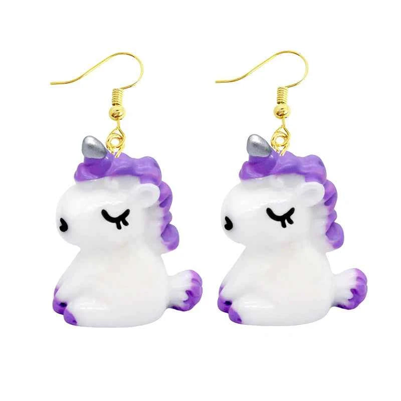 Earring For Women Resin Drop Funny Custom Cute Girls Gift Eardrop Kids Animal Duck Rabbit Flamingo Bird Jellyfish Cat