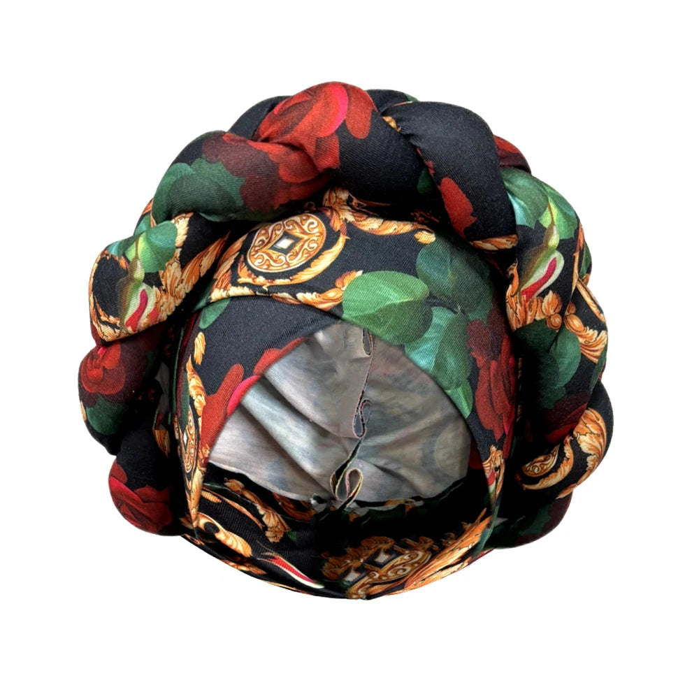 African Headtie Bonnet Hat Turban for Women Muslim Head Wrap Nigerian Scarf Braid Hijab Femme Chemo Caps Cover - NamafadStore