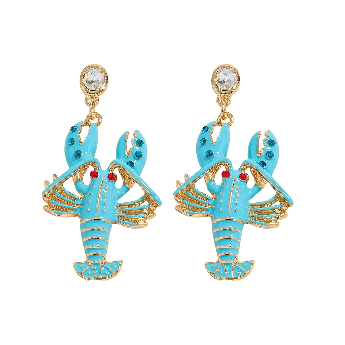 Fashion Enamel Sea Animal Dangle Earrings For Women Cute And Fun Summer Beach Starfish Lobster Crab Jewelry 2025 Ear Accessories