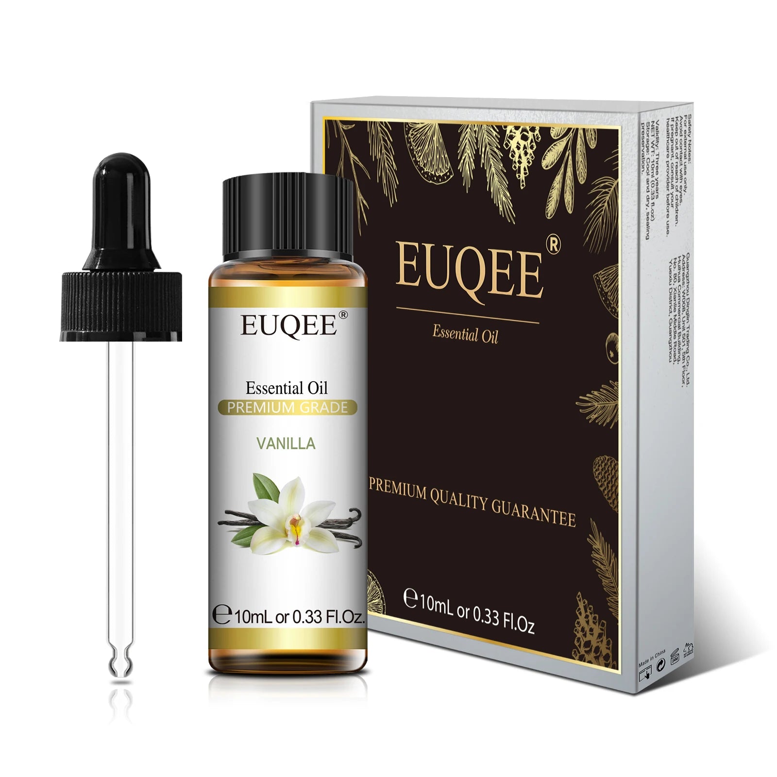 EUQEE 10ml Pure Essential Oil Peppermint Palo Santo Bergamot Eucalyptus Lavender Cinnamon Cedarwood Aromatherapy Essential Oils - NamafadStore