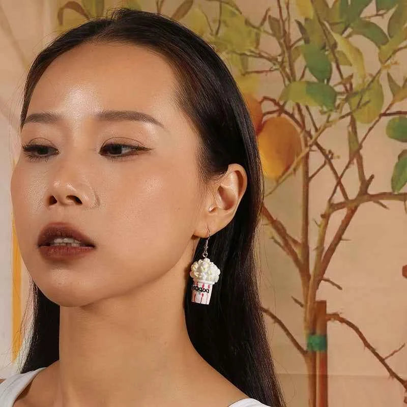 Sweet Food Cake Drop Earrings for Women Girls Party Holiday Jewelry Gifts