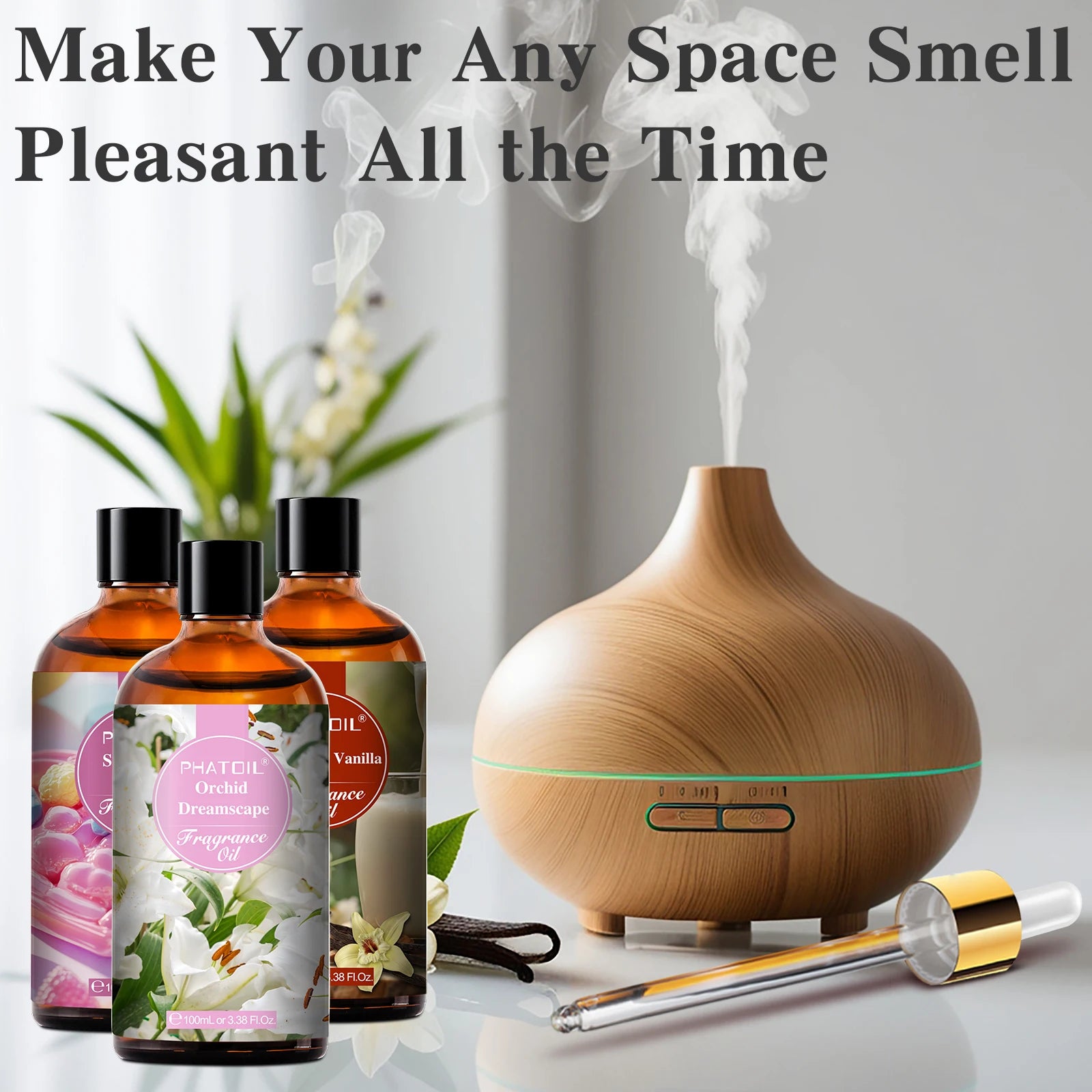 PHATOIL Almond & Vanilla Fragrance Oil For Diffuser Aromatherapy 100ml Fruit Carnival Premium Orchid Dreamscape Aroma Oils - NamafadStore