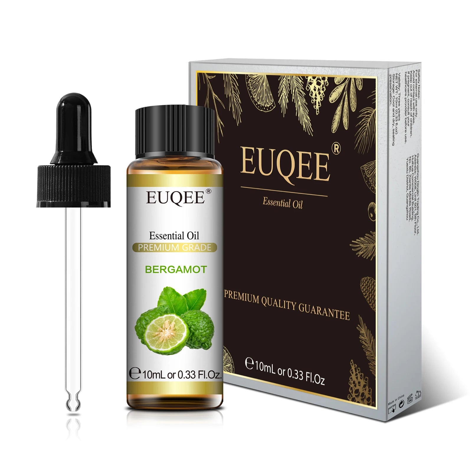 EUQEE 10ml Pure Essential Oil Peppermint Palo Santo Bergamot Eucalyptus Lavender Cinnamon Cedarwood Aromatherapy Essential Oils - NamafadStore