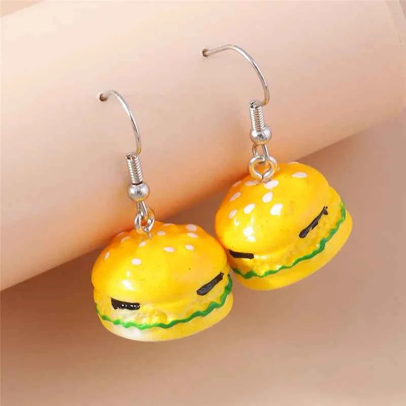 Aihua New In Fashion Women Earrings Cute Resin Food Snacks Potato Chips Earrings Handmade Party Jewelry Gifts