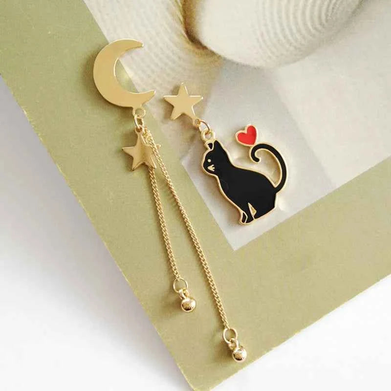 Korean Style Flower Cute Animal Rabbit Dangle Earrings For Women Strawberry Zircon Bee Asymmetrical Tassel Earring Party Jewelry