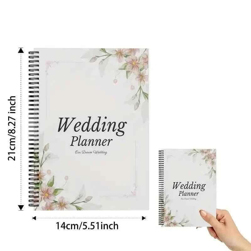 Wedding Planner Hardcover Planning Bridal Book Organizer Notebook Notepad Diary Engagement Calendar Book Diary Love Witness Gift