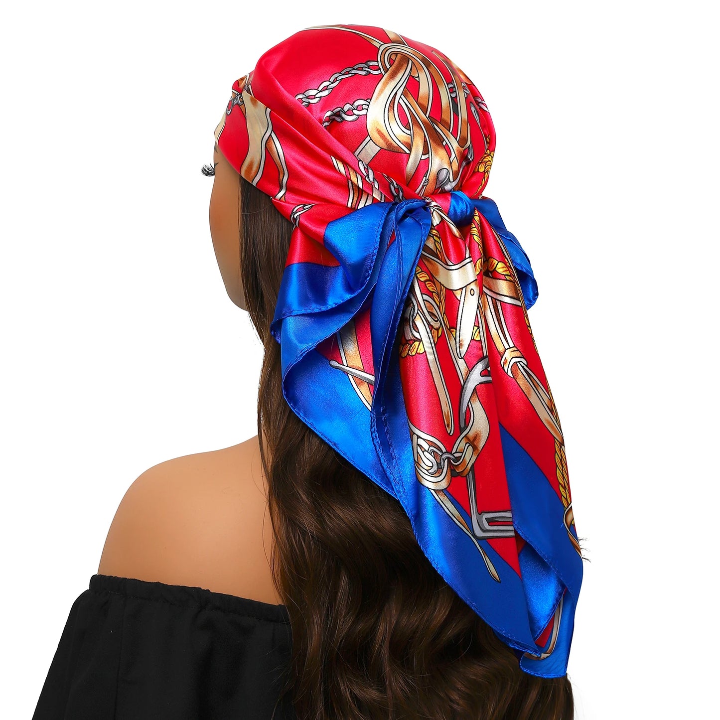 Luxury Brand Silk Scarf Fashion Foulard Satin Shawl Leopard 90*90cm Square Head Scarves Women Bandanna Pareo Headscarf - NamafadStore