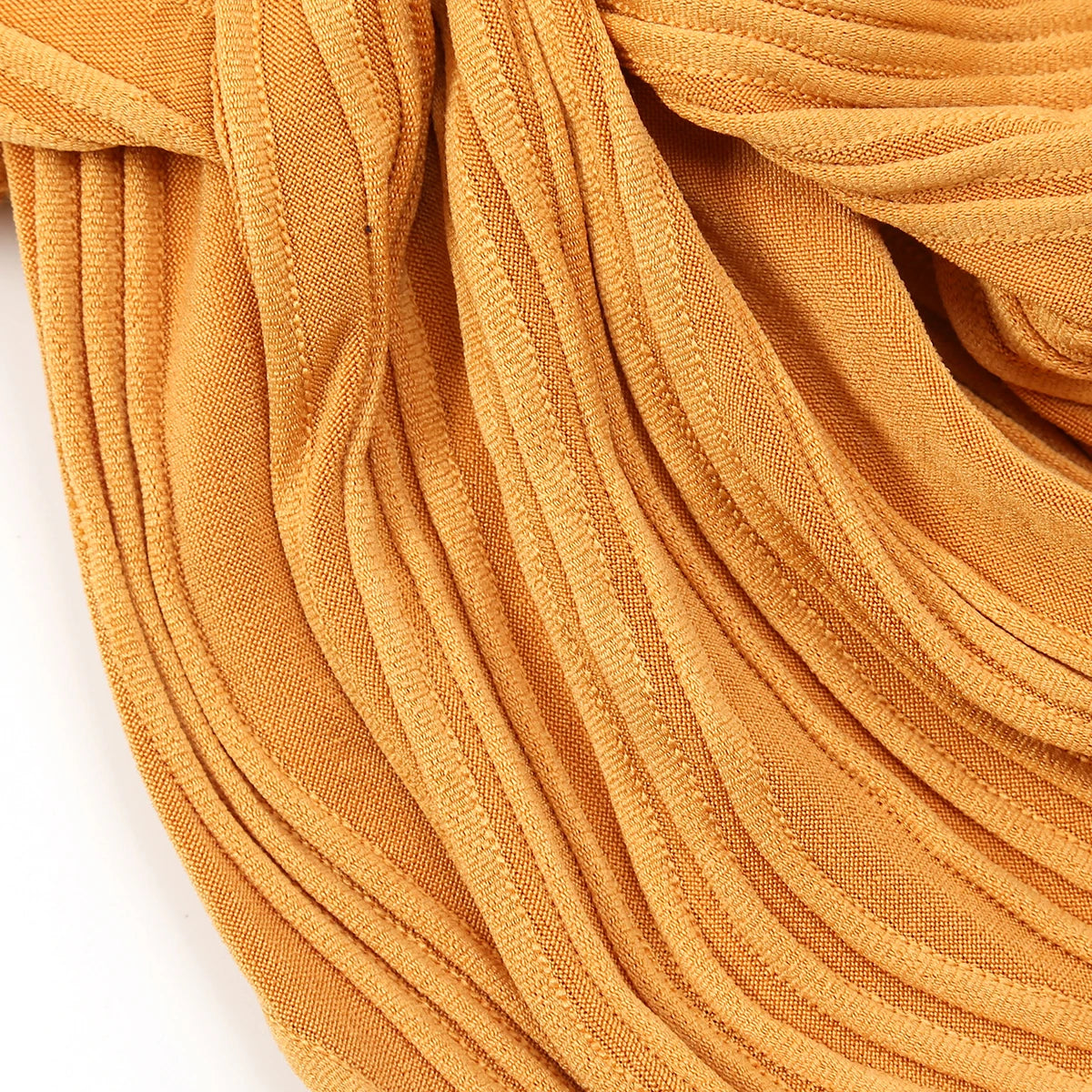 Solid Color Crinkle Muslim Hijab Caps Women's Headscarf Hat Chemo Hats Hair Care Fashion Turban Bonnet Adjustable - NamafadStore