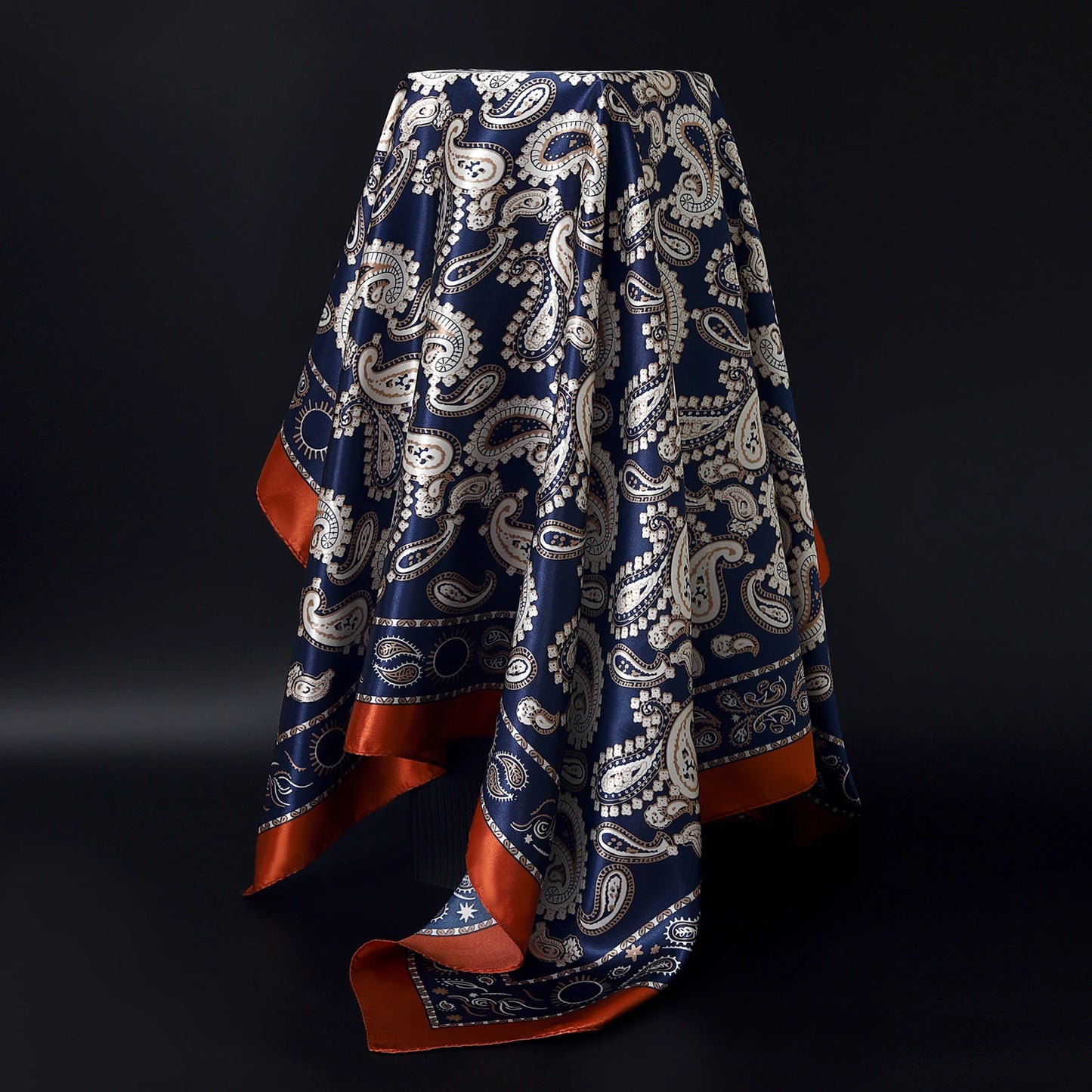 Luxury Brand Silk Scarf Fashion Foulard Satin Shawl Leopard 90*90cm Square Head Scarves Women Bandanna Pareo Headscarf