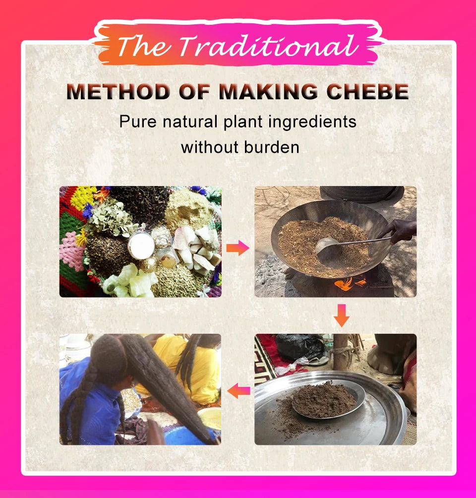 Fast Hair Growth Oil African Crazy Traction Alopecia Chebe Hair Mask Anti Hair Break Hair Strengthener Hair Loss Treatment Spray - NamafadStore