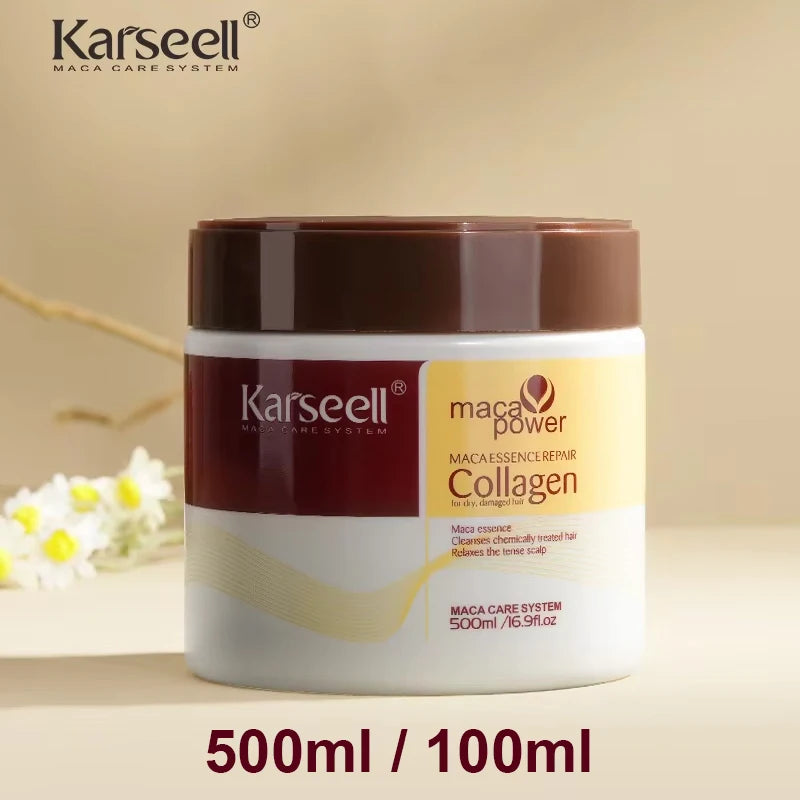Karseell Collagen Hair Treatment Deep Repair Conditioning Argan Oil Hair Mask Essence for Dry Damaged Hair 100ml/500ml - NamafadStore