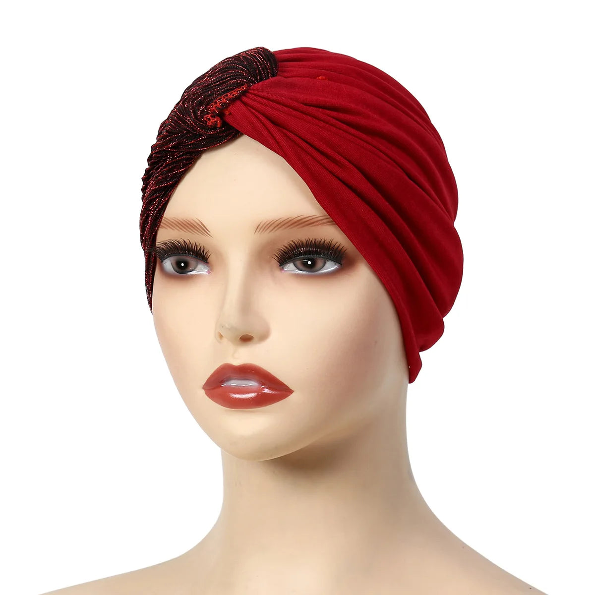 Solid Color Women Muslim Hijab Caps Wrap Head Indian Turban Bonnet Fashion Headdress Islamic Clothing Accessories - NamafadStore