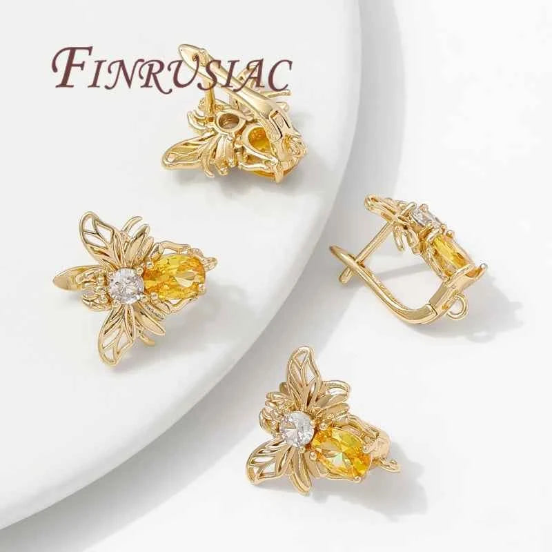 18K Real Gold Plated Earwires,Earring Fixtures,DIY Women's Earrings Jewelry Making Accessories,Luxury Earring Hooks Clasps