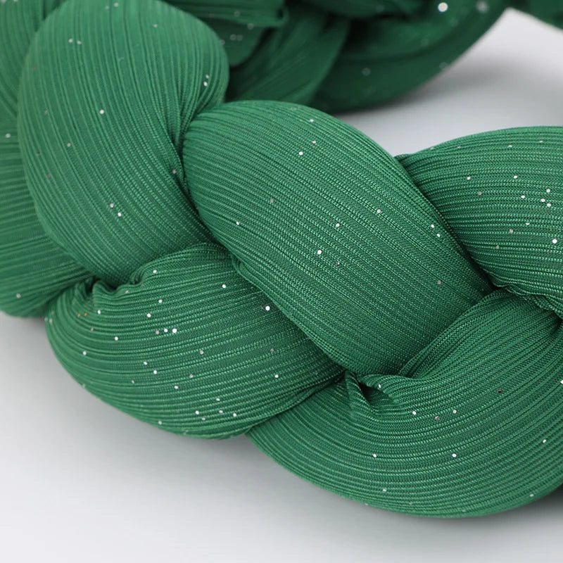 Glitter Braid African Headtie Head Wraps Women Headscarf Bonnet Nigerian Wedding Auto Gele Cap Party Headwear Headdress Hat - NamafadStore