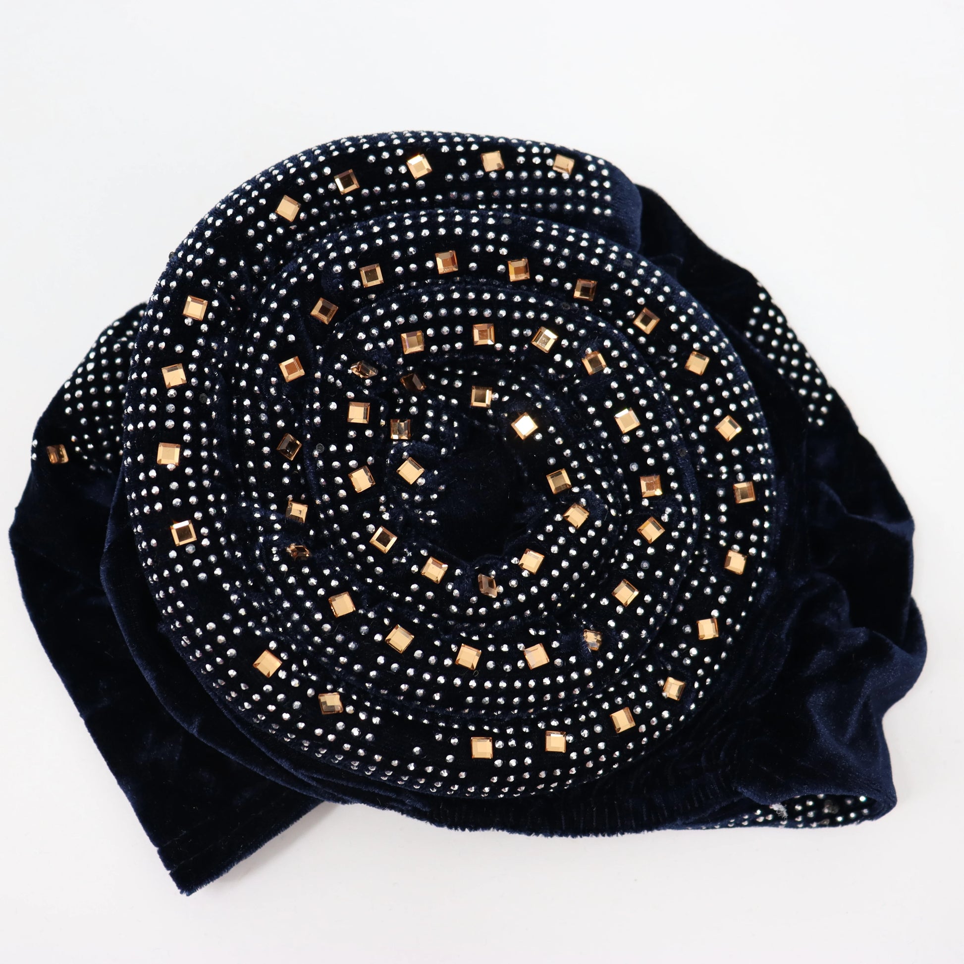 Soft Velvet Turban Cap for Women Muslim Headscarf Bonnet Elastic Female Headpiece Stylish Glitter Diamonds African Head Wraps - NamafadStore