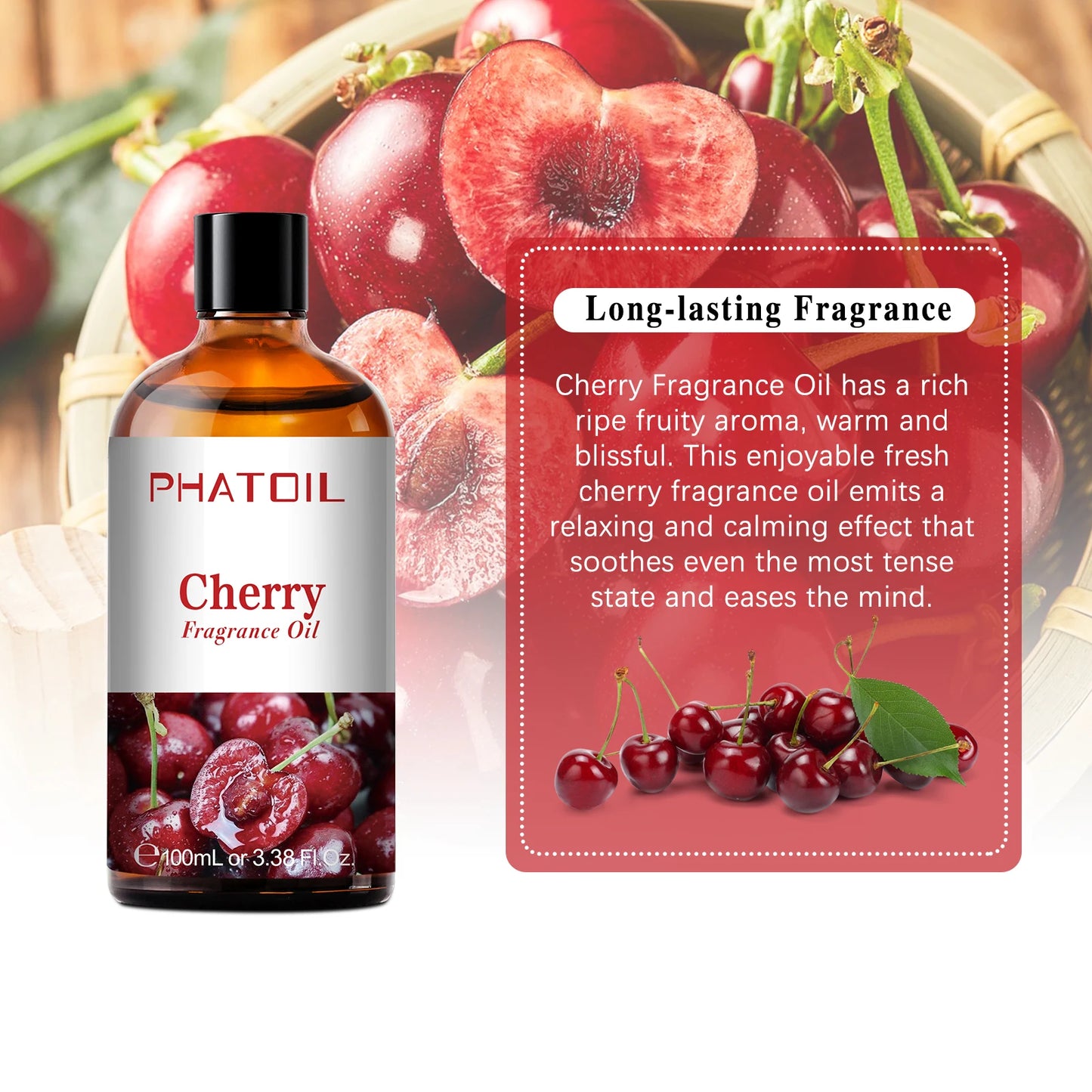 PHATOIL 100ml Aromatherapy Fragrance Oil Coconut & Vanilla Strawberry Cherry Lemon Papaya Aroma Oils For Diffuser Candle Making - NamafadStore