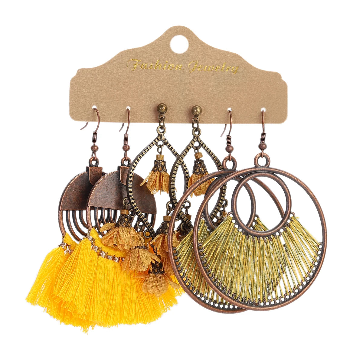 Boho Ethnic Dangle/Round Earrings For Women Vintage Fashion 2024 Earrings Sets Pendientes Earring Unusual Pendant Jewelry Female