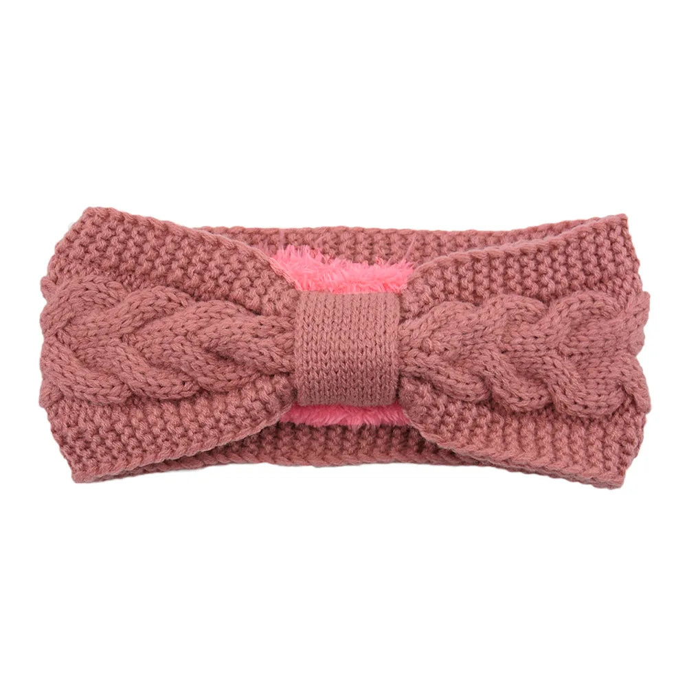 Winter Knitted Headbands for Women Warm Woolen Knitting Ear Warmer Cross Knot Turban Headwear Girls Hair Band Hair Accessories - NamafadStore