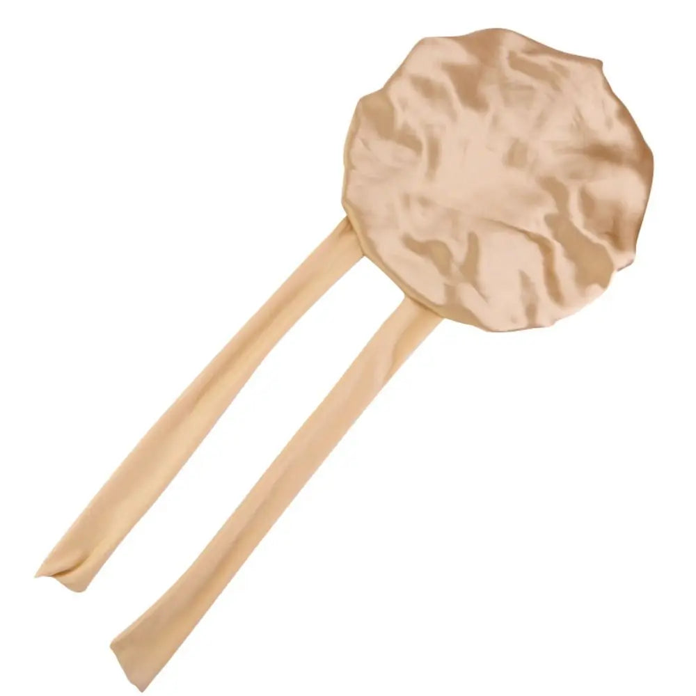 Turban Bonnet Sleeping Cap Headwear Satin With Headband Silk Nightcap Wide Band Hair Care Sleep Hat Women Children