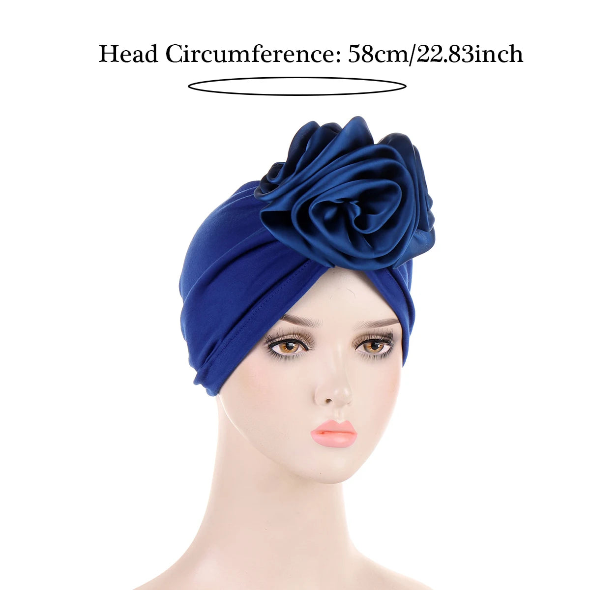 Fashion Satin Flowers Turban Hijab Hats African Head Wraps Elastic Muslim Hats Breathable Chemo Cap For Women Girls - NamafadStore
