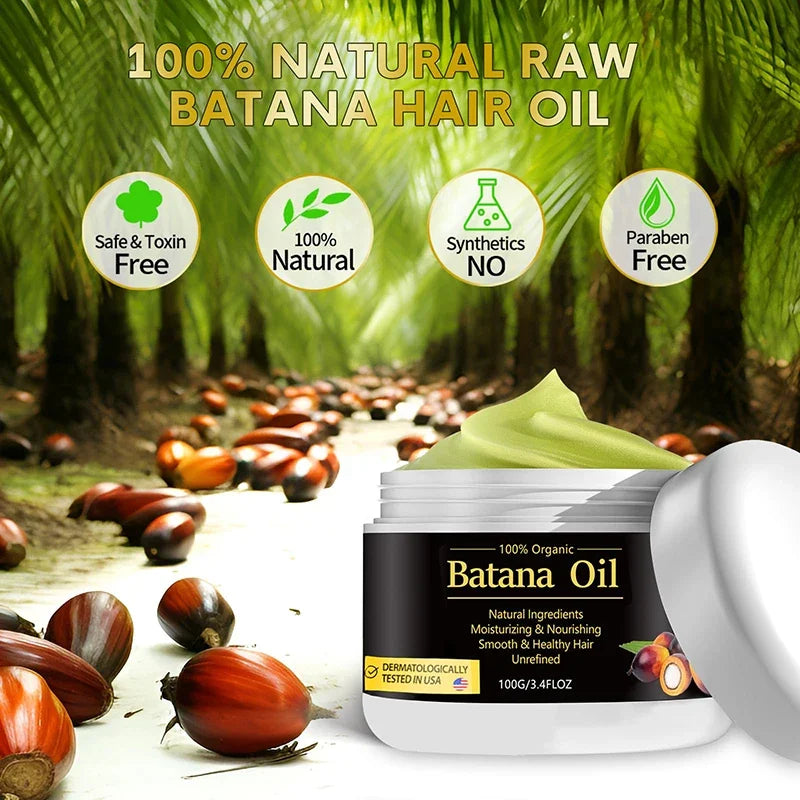 100% Raw Batana Oil For Hair Growth Organic Batana Oil Eliminates Split Ends for Men & Women Moisturize And Repair Hair
