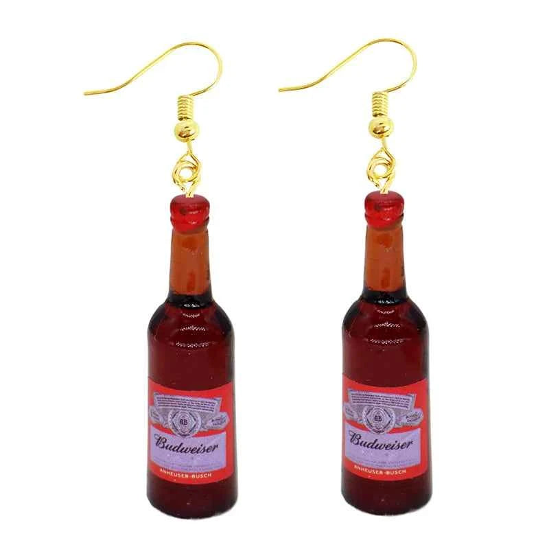 Women Earring Resin Drop Funny Custom Cute Girls Eardrop Kids Chocolate Strawberry Hamburger Hot Dog Mushroom Broccoli Coffee