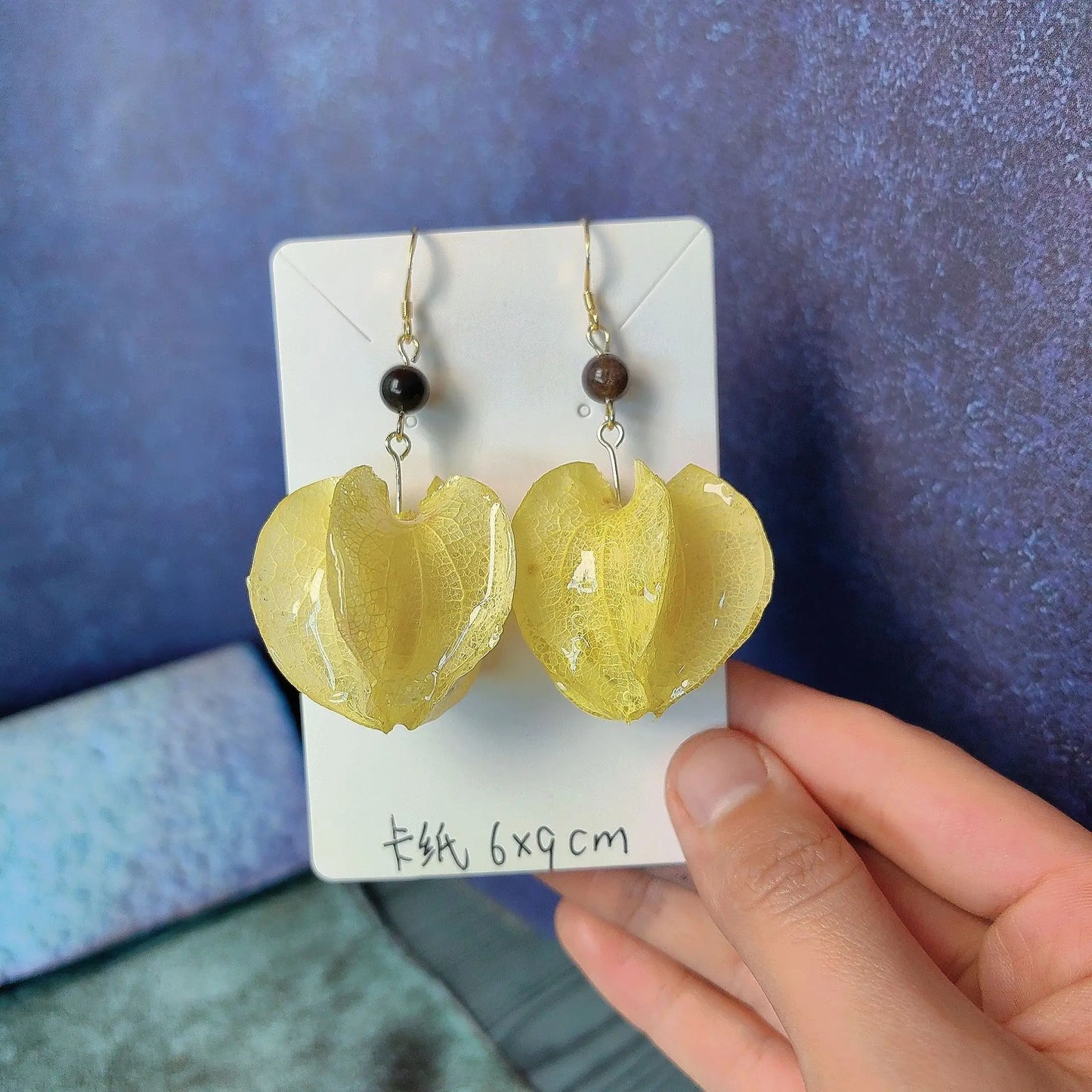 Multicolor Natural Flower Earrings Handmaking Epoxy Resin Natural Flower Earrings Unique Plant Earring Floral Jewelry Wholesale